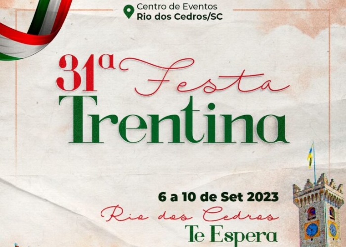 Contagem regressiva para a 31° Festa Trentina em Rio dos Cedros