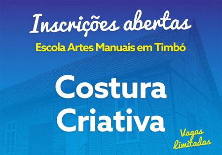 Curso de Costura Criativa está com inscrições abertas em Timbó