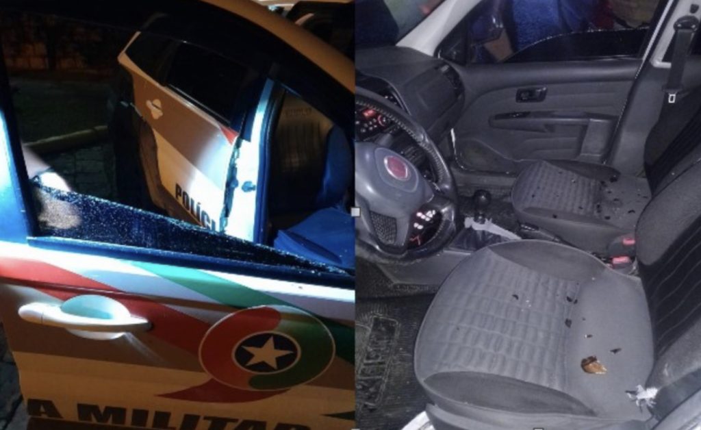 Vidro de viatura policial é quebrado após confusão em Ituporanga