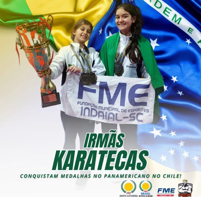 Irmãs karatecas de Indaial levam o 1º lugar no Panamericano no Chile