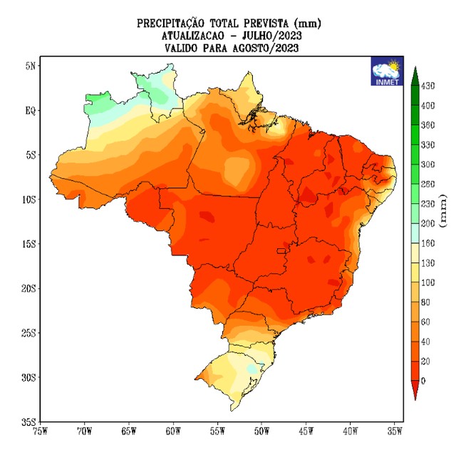 Agosto apresenta características do fenômeno El Niño em várias partes do Brasil