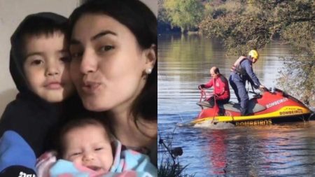 Corpos de mãe e 2 filhos desaparecidos são encontrados dentro de carro submerso em rio de SC
