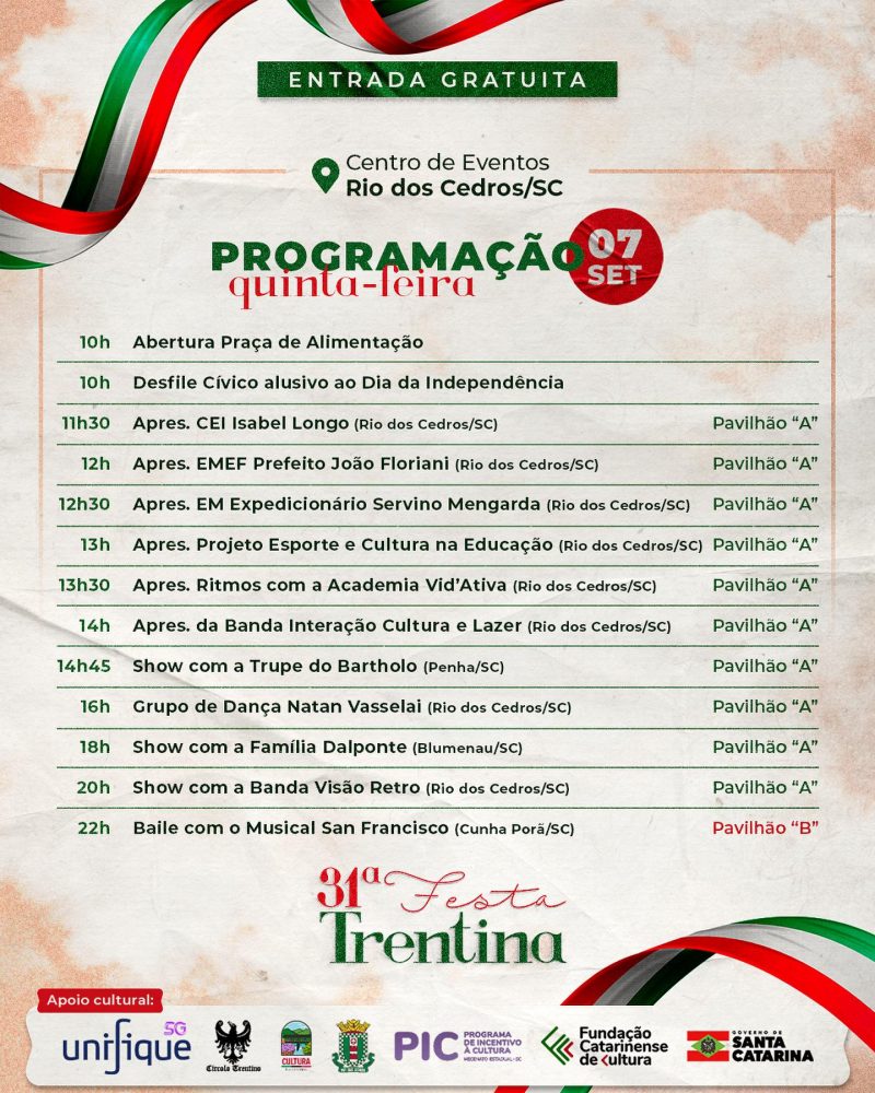 Festa Trentina 2023: Celebrando a Tradição Italiana e a Cultura Riocedrense
