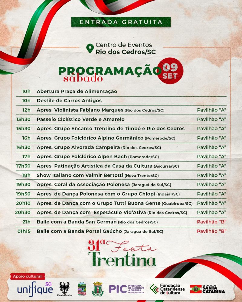 Festa Trentina 2023: Celebrando a Tradição Italiana e a Cultura Riocedrense
