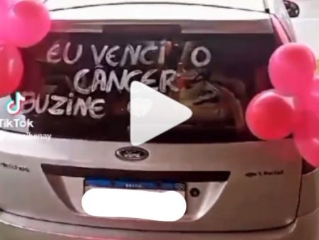 Superação: Catarinense de 34 anos vence o câncer do colo do útero e comemora com buzinaço 