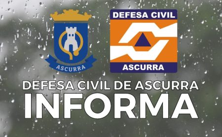 Defesa Civil de Ascurra mantém monitoramento devido às chuvas intensas 