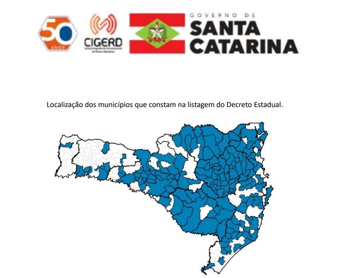 Alto Vale do Itajaí: Taió é o 2° município a decretar estado de calamidade em SC