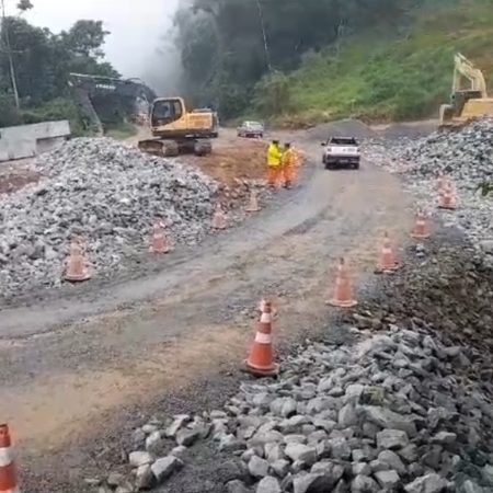 Trânsito normalizado após obras emergenciais na Serra de Corupá