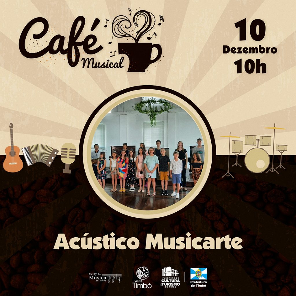 Alunos da Musicarte se apresentam no último Café Musical de 2023, em Timbó