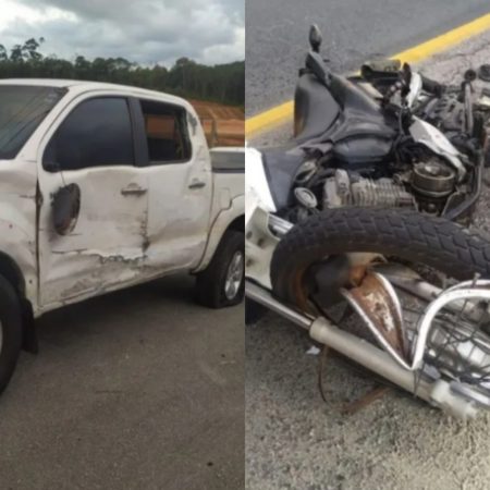 Motociclista morre após colisão contra Hilux em Brusque