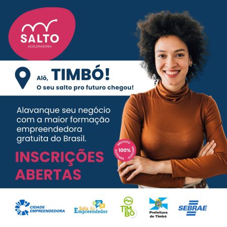 Inscrições abertas para o Programa de aceleração de negócios em Timbó
