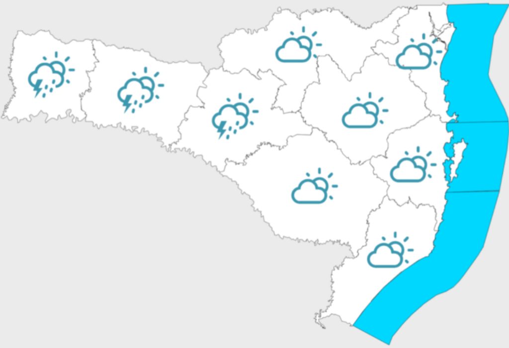 Frente fria se afasta de Santa Catarina: temperatura máxima pode chegar a 30°C nos próximos dias