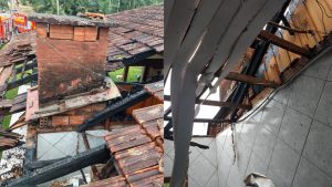 Incêndio atinge telhado de residência próximo à chaminé em Rio do Sul