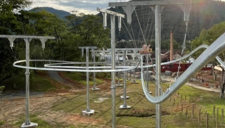 Pomerode vai inaugurar primeira tirolesa dupla com curvas do Brasil, com cerca de 168 metros