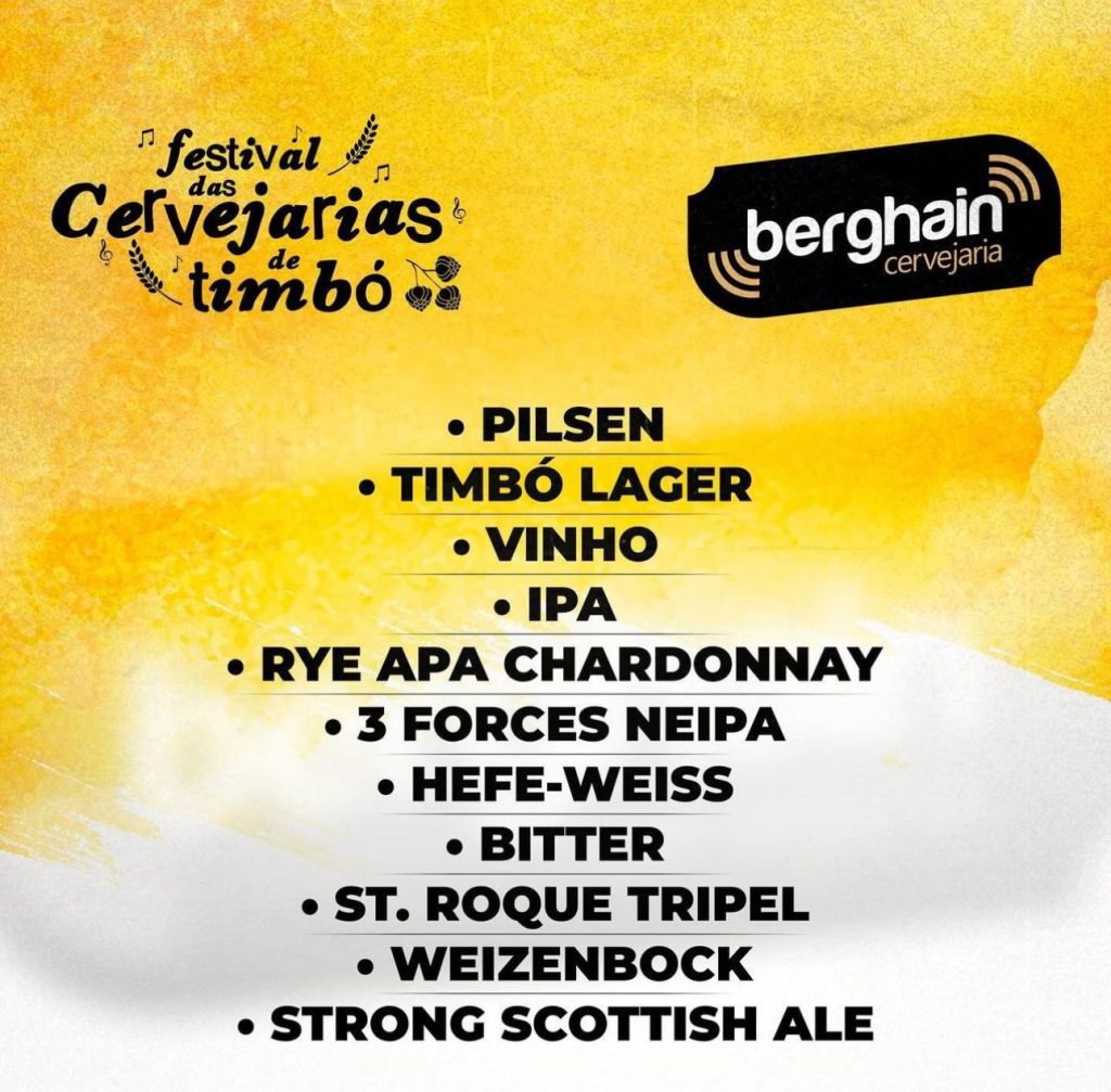 Com exclusividade, provamos a cerveja em homenagem a Timbó que a Berghain vai servir no festival