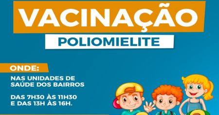 Timbó lança Campanha de Vacinação contra a Poliomielite até 14 de Junho