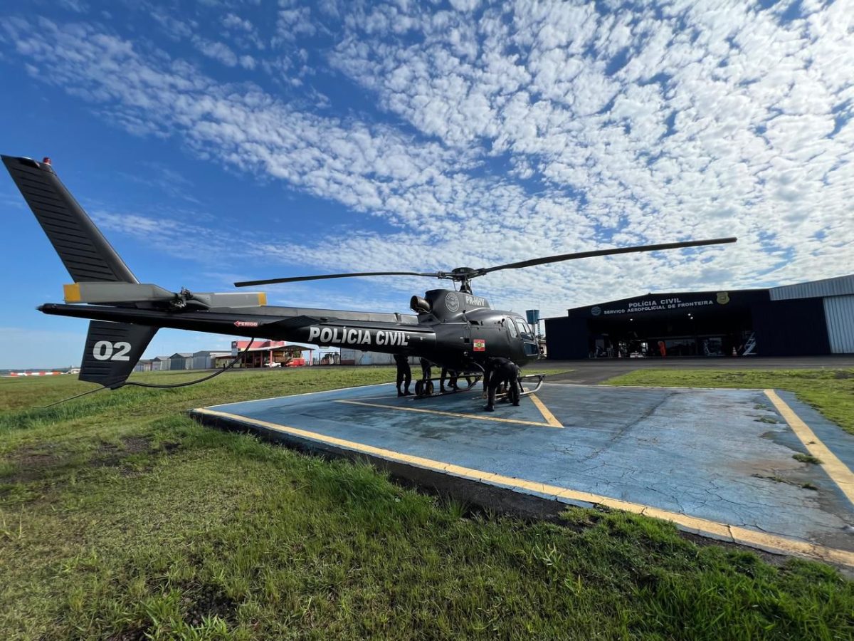 Polícia Civil de SC envia segundo helicóptero para resgate no Rio Grande do Sul