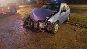 Em Taió, condutor fica ferido após colidir contra poste na SC-114