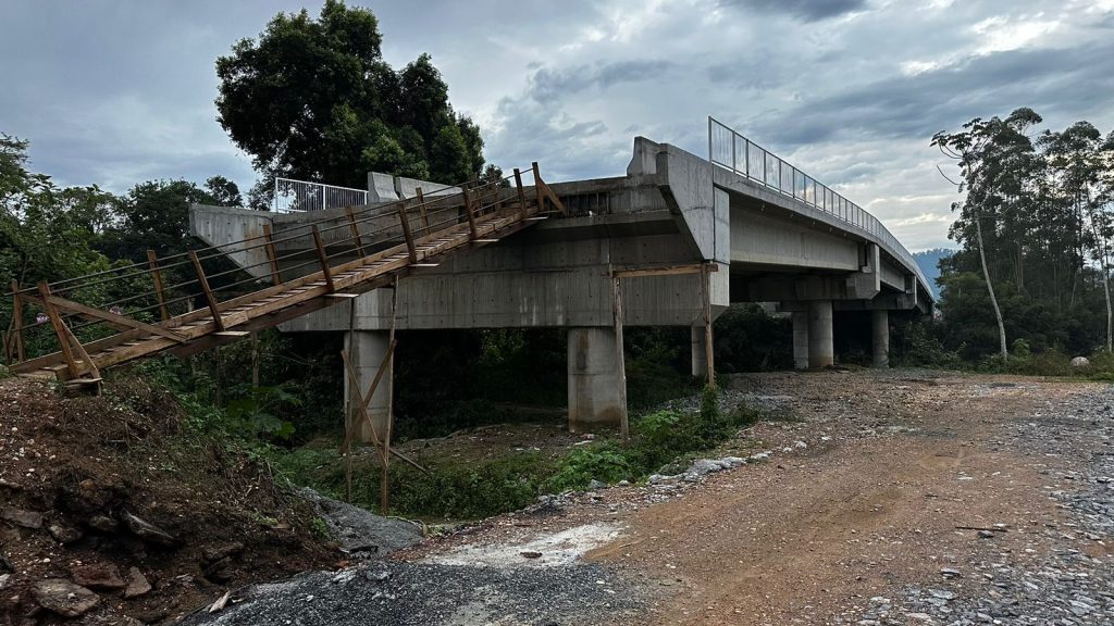 Perto de completar 1 ano, veja como está a obra da ponte Capitais-Nações em Timbó