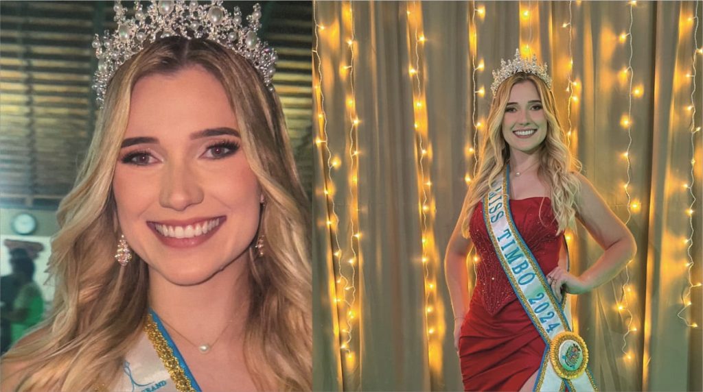 Conheça Bruna Carlini, a engenheira eletricista de 27 anos eleita Miss Timbó