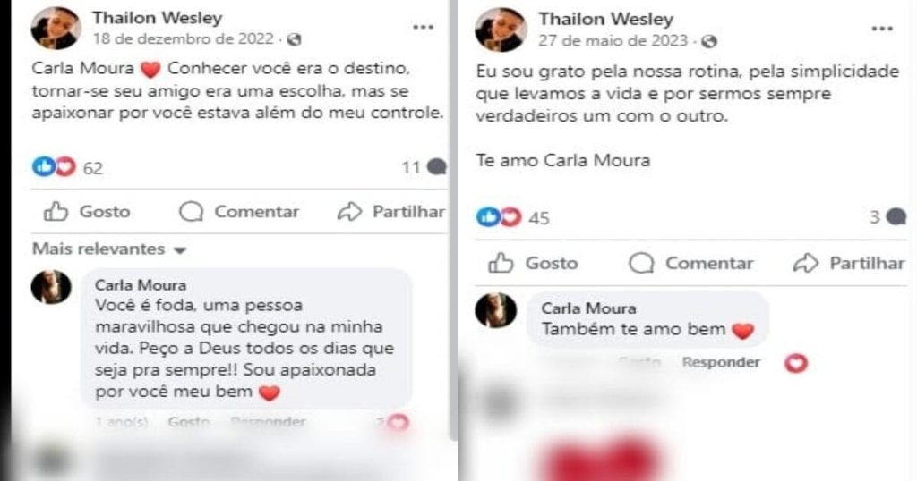 Homem de 24 anos que assassinou esposa a facadas fazia declarações de amor nas redes sociais