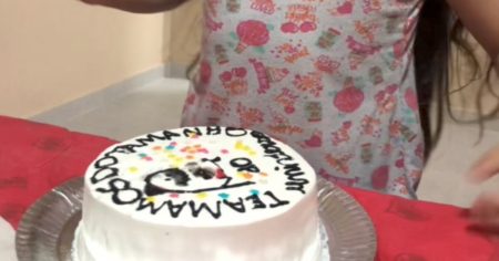 Em aniversário, menina de 8 anos viraliza ao não seguir tradição do corte de bolo