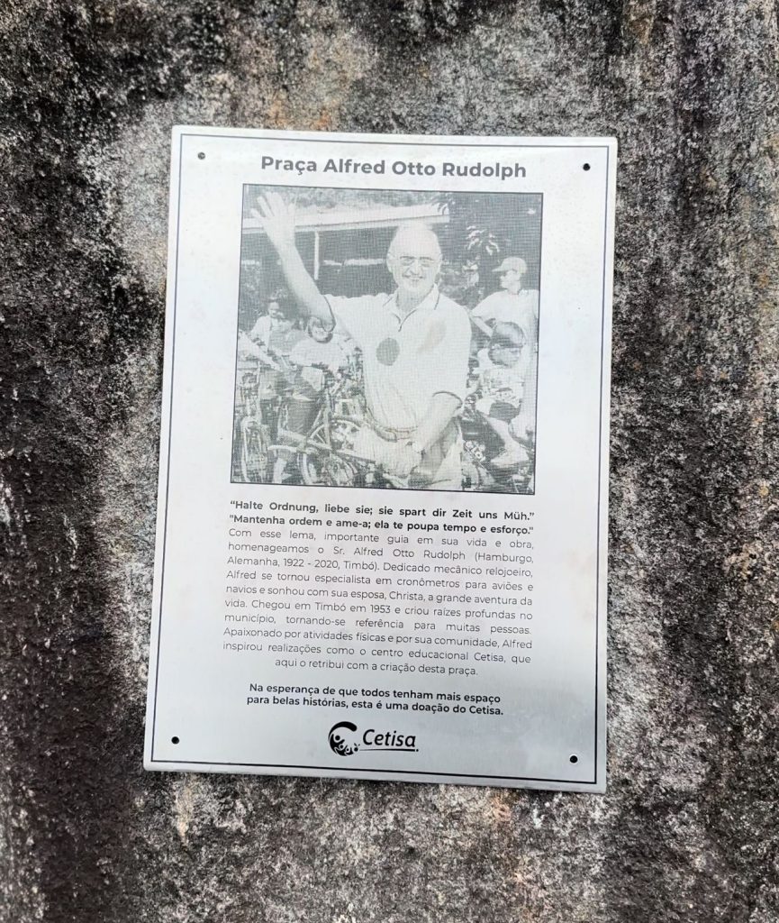 Bairro Padre Martinho, em Timbó, ganha Praça Alfred Otto Rudolph