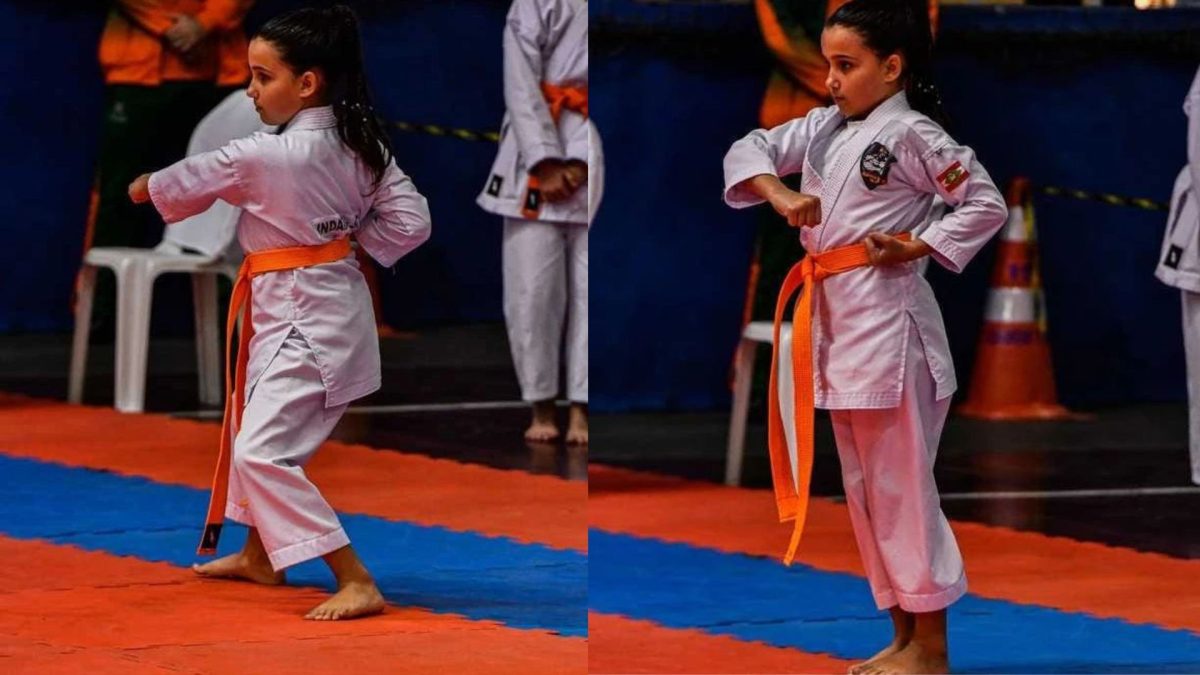 Aos 10 anos, atleta de Indaial busca apoio para disputar mundial de karatê na Argentina