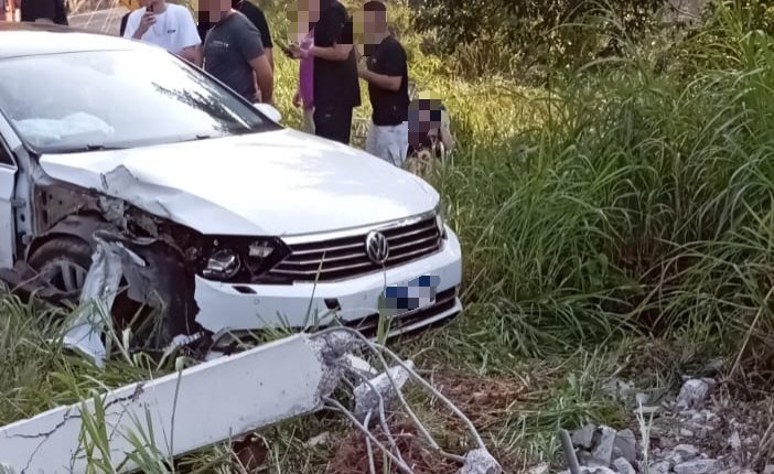 Colisão contra poste em Benedito Novo causa interrupção de energia elétrica na região 