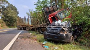 Colisão entre carro e carreta mata grávida e mais 4 em rodovia de SC