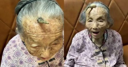 Chinesa de 107 anos choca a internet ao exibir chifre de 10 cm