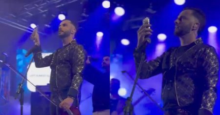 Violinista Simão Wolf viraliza após atender a mãe durante show em SC