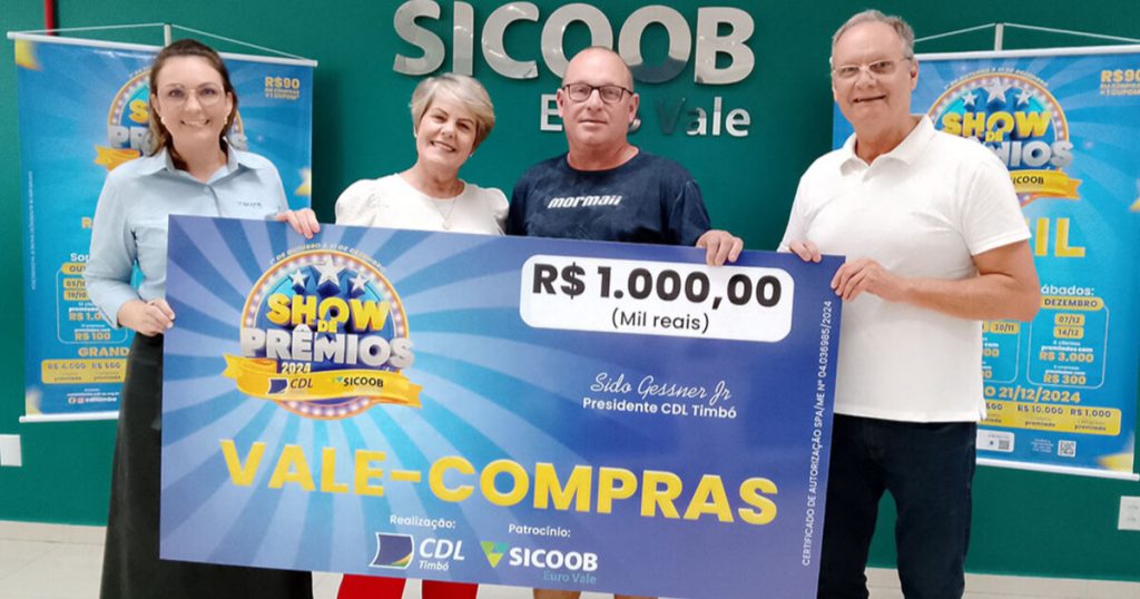 Show de Prêmios 2024 agita Timbó e premia consumidores com vales-compras