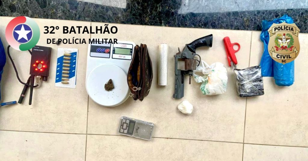 2 cunhados e 1 vizinho são presos por tráfico de drogas em operação da PC em Rio dos Cedros