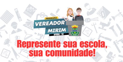 Programa Vereador Mirim abre inscrições para estudantes em Apiúna