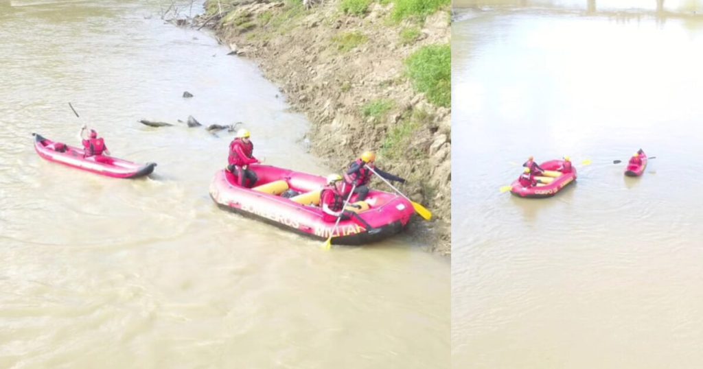 Bombeiros de Rio do Sul e Defesa Civil realizam limpeza e treinamento no Rio Itajaí-Açu