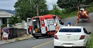 Arcanjo 03 é acionado para socorro em Timbó, mas idoso não resiste