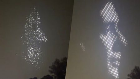 Homenagem de Alok com drones ilumina céu de Interlagos com rosto de Ayrton Senna