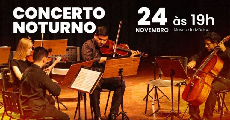 Concerto Noturno traz Quarteto dos Arcos em celebração dos 20 anos do Museu da Música de Timbó