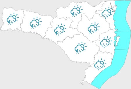 Previsão do tempo em SC para o final de 2024 e início de 2025