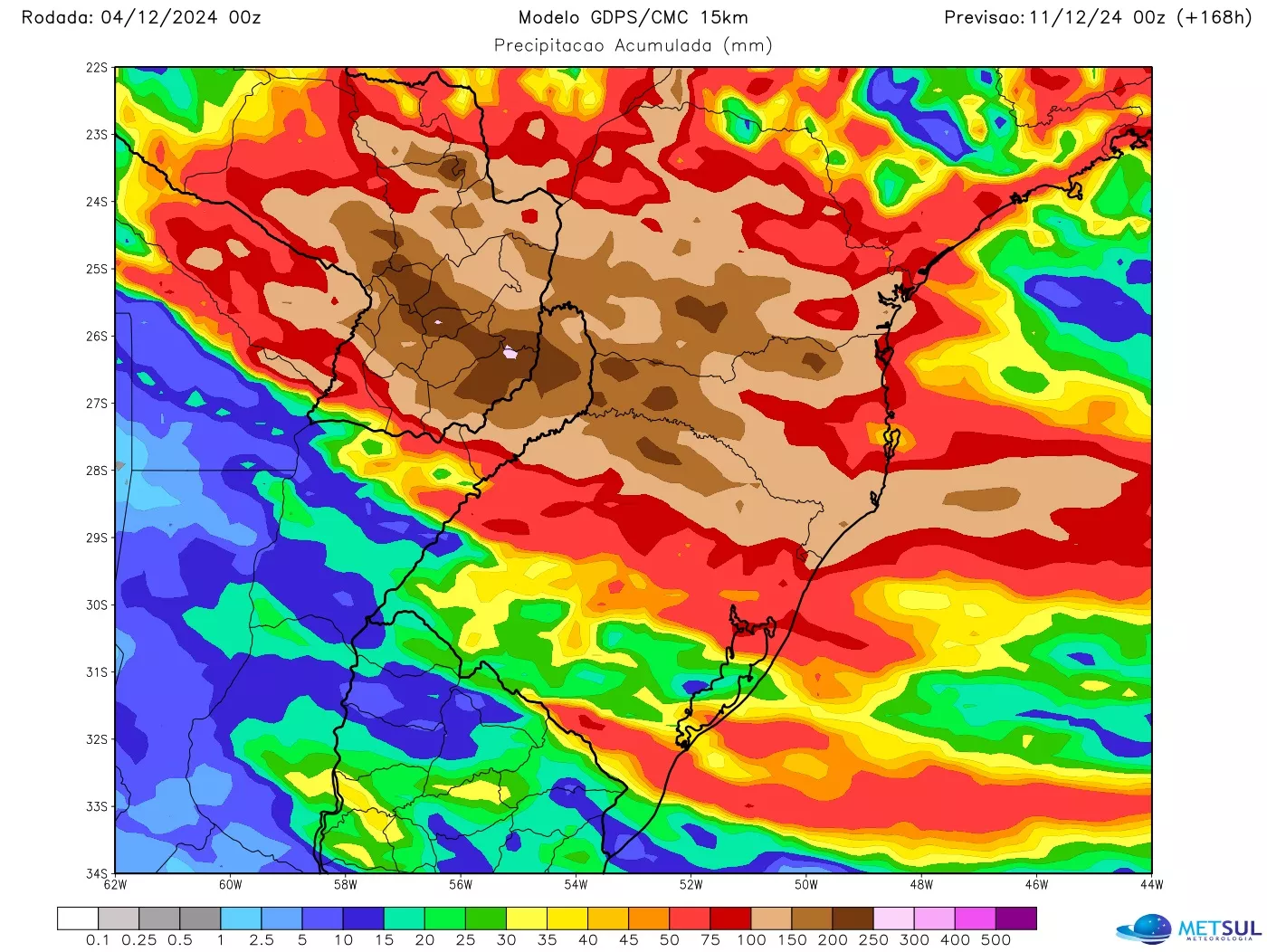 Alerta de temporais: frente fria pode trazer acumulados de até 200 mm em Santa Catarina