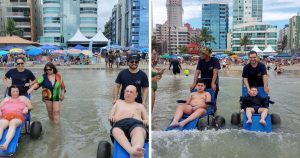 13ª edição do Projeto Vida na Praia promove inclusão e banho de mar acessível no litoral catarinense