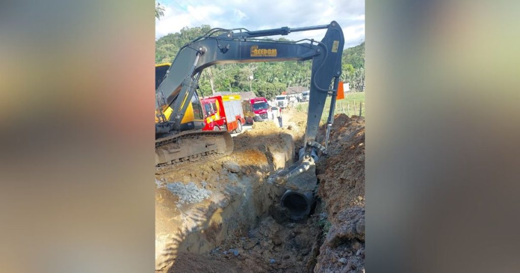 Trabalhador de 37 anos é soterrado durante obra em Blumenau