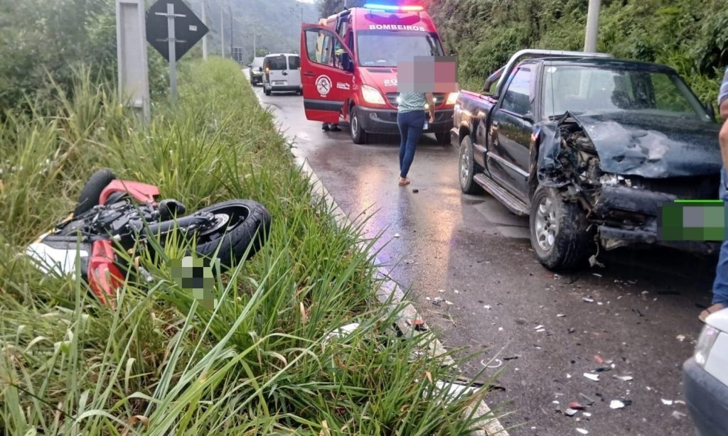 Grave acidente na SC-340, em Dona Emma, deixa motociclista de 21 anos em estado crítico