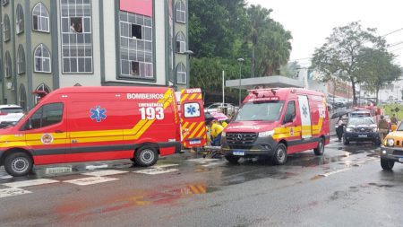 Em Blumenau, duas mulheres ficam feridas após serem atropeladas na faixa de pedestres 