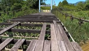 Edital para ponte do Cedrinho, em Timbó, não teve interessados, revela Buzzi durante vistoria