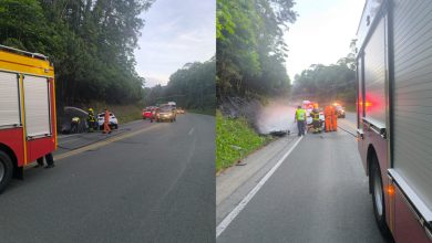 Motociclista morre em colisão com carro na SC-108, em Blumenau