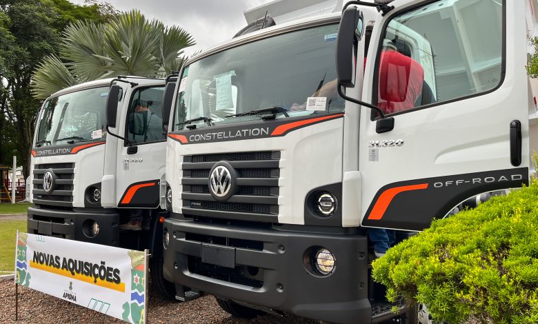 Apiúna investe R$ 1,18 milhão em novos caminhões para obras municipais