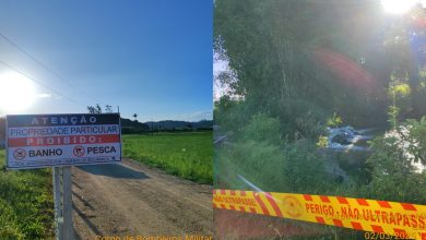 Adolescente de 15 anos morre afogado em ribeirão onde é proibido banho em Gaspar