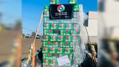Polícia apreende 210 caixas de cerveja em SC que seriam levadas ilegalmente para a Argentina